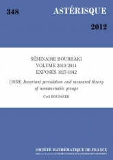 Exposé Bourbaki 1039 : Percolation invariante et théorie mesurée des groupes non-moyennables d'après Gaboriau-Lyons, Ioana, Epstein