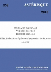 Exposé Bourbaki 1054 : Progressions arithmétiques et  polynomiales
dans l'ensemble des nombres premiers