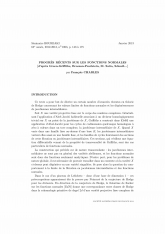 Exposé Bourbaki 1063 : Progrès récents sur les fonctions normales d'après Green-Griffiths, Brosnan-Pearlstein, M. Saito, Schnell...