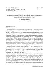 Exposé Bourbaki 1142 : Méthodes entropiques pour les convolutions de Bernoulli (d'après Hochman, Shmerkin, Breuillard, Varju)