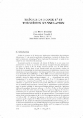 Théorie de Hodge $L^2$ et Théorèmes d'annulation