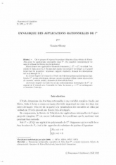 Dynamique des applications rationnelles de $\mathbb {P}^k$