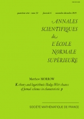 $K$-théorie et faisceaux de Hodge-Witt logarithmiques de schémas formels en caractéristique $p$