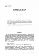 Fourier analysis methods for compressible ﬂows