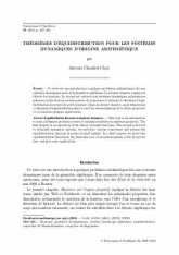 Théorèmes d'équidistribution pour les systèmes dynamiques d'origine arithmétique