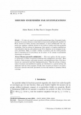 Mesures engendrées par multiplications