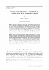 Dimers and orthogonal polynomials: connections with random matrices