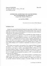 Exposé Bourbaki 1146 : Distribution asymptotique des valeurs propres des endomorphismes de Frobenius (d'après Abel, Chebyshev, Robinson,...)