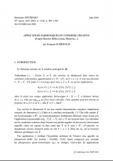 Exposé Bourbaki 1149 : Applications harmoniques en courbure négative (d'après Benoist, Hulin, Lemm, Markovic,...)