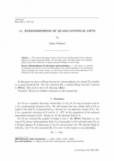 Endomorphismes de relèvements quasi-canoniques