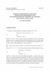 Exposé Bourbaki 972 : Équations Diﬀérentielles Ordinaires à coeﬃcients non lisses et le Théorème de Renormalisation d'Ambrosio