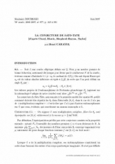 Exposé Bourbaki 977 : La conjecture de Sato-Tate