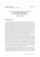 Exposé Bourbaki 986 : Les « mock theta functions » de Ramanujan