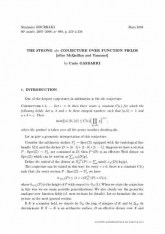 Exposé Bourbaki 989 : La conjecture $abc$ forte sur les corps de fonctions