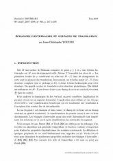 Exposé Bourbaki 996 : Échanges d'intervalles et surfaces de translation