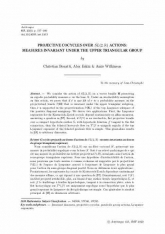 Cocycles projectifs au-dessus d'actions de $SL(2, {\mathbb R})$ : mesures invariantes au-dessus du groupe triangulaire supérieur