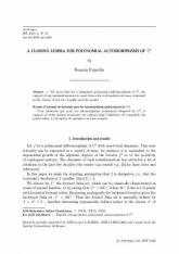 Un lemme de fermeture pour les automorphismes polynomiaux de $\mathbb C^2$