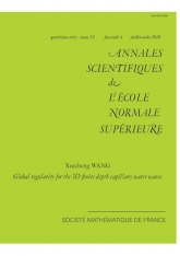 Régularité globale pour les ondes capillaires en dimension 3 dans le cas des fonds plats