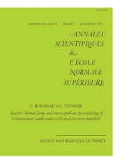 Formes normales analytiques et problèmes inverses pour les déploiements de col-nœuds avec variété centre analytique
en dimension $2$