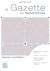 La Gazette des mathématiciens 169 (juillet 2021)