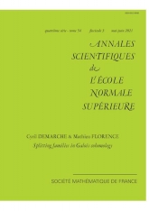 Familles de déploiement en cohomologie galoisienne