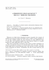 Une application $C^1$ robustement transitive dans $\mathbb{T}^n$ avec singularités persistantes