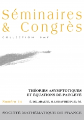 Théories asymptotiques et équations de Painlevé Angers, juin 2004
