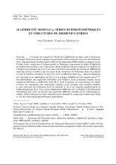 Algébricité modulo $p$, séries hypergéométriques et structures de Frobenius fortes