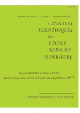 Existence globale et unicité  pour  le problème stable de Muskat 2D dans $H^{3/2}$