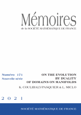 Sur l'évolution par dualité de domaines dans des variétés