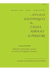 Preuve de la conjecture de chevauchements exacts pour des systèmes à contractions algébriques