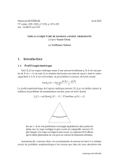 Exposé Bourbaki 1192 : Vers la conjecture de Kannan-Lovász-Simonovits (d'après Yuansi Chen)