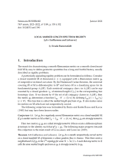 Exposé Bourbaki 1189 : Rigidité locale du spectre des longueurs marquées (d'après Colin Guillarmou et Thibault Lefeuvre)