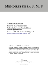 La théorie homologique des approximations Cohen-Macaulay maximales
