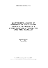 Étude quantitative de la métastabilité des processus réversibles au moyen du complexe de Witten : le cas à bord.
