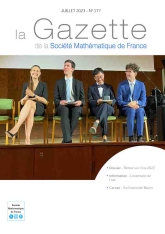 La Gazette de la Société Mathématique de France 177 (juillet 2023)