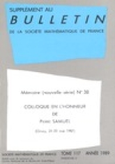 Colloque en l'honneur de Pierre Samuel, Orsay 21-22 mai 1987