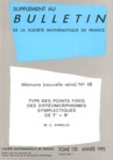 Type des points ﬁxes des diﬀéomorphismes symplectiques de ${\Bbb T}^n \times {\Bbb R}^n$