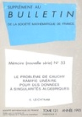 Le problème de Cauchy ramiﬁé linéaire pour des données à singularités algébriques