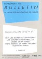 Sur les schémas déﬁnissant les courbes rationnelles lisses de ${\bf P}^3$ ayant ﬁbré normal et ﬁbré tangent restreint ﬁxés