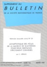 Asymptotique des pôles de la matrice de scattering pour deux obstacles strictement convexes