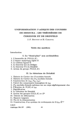 Uniformisation $p$-adique des courbes de Shimura : les théorèmes de Čerednik et Drinfeld