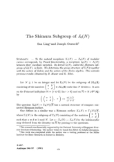 The Shimura subgroup of $J_0(N)$