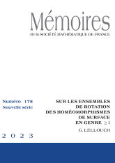 Sur les ensembles de rotation des homéomorphismes de surface en genre ≥ 2