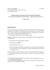 Exposé Bourbaki 1207 : Axiomes de forcing forts et l'hypothèse du continu (suivant la démonstration d'Asperó et Schindler que $\mathbf{MM}^{++}$ entraîne l'axiome de Woodin $(*)$)