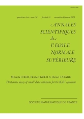 Décroissance dispersive des solutions à données petites pour l'équation de KdV