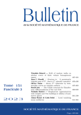 Bulletin de la SMF 151-3