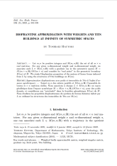 Approximation diophantienne avec poids et immeubles de Tits à l'infini d'espaces symétriques