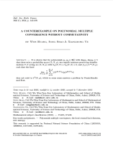 Un contre-exemple sur la convergence multiple polynomiale sans commutativité