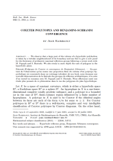 Polytopes de Coxeter et convergence de Benjamini-Schramm